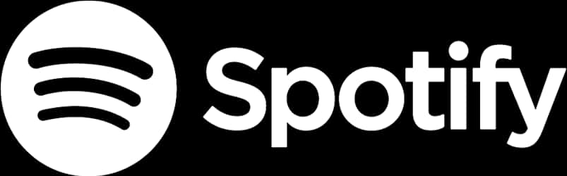 Spotify Logo Blackand White PNG Image