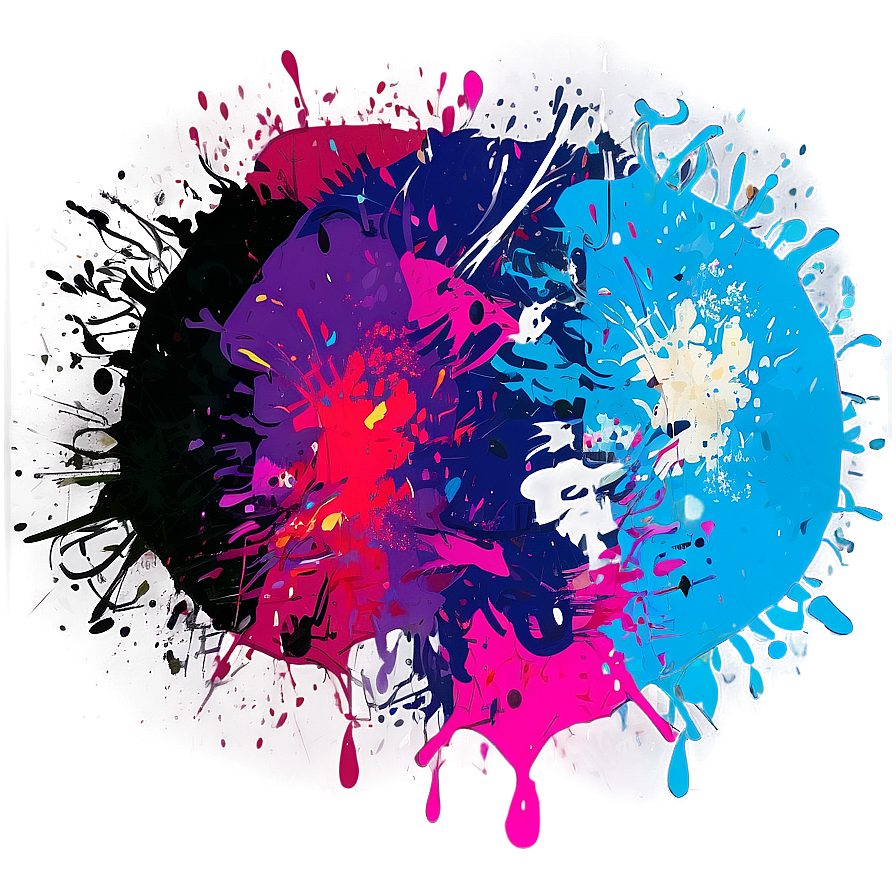 Spray Paint Splatter Art Png Cyf PNG Image