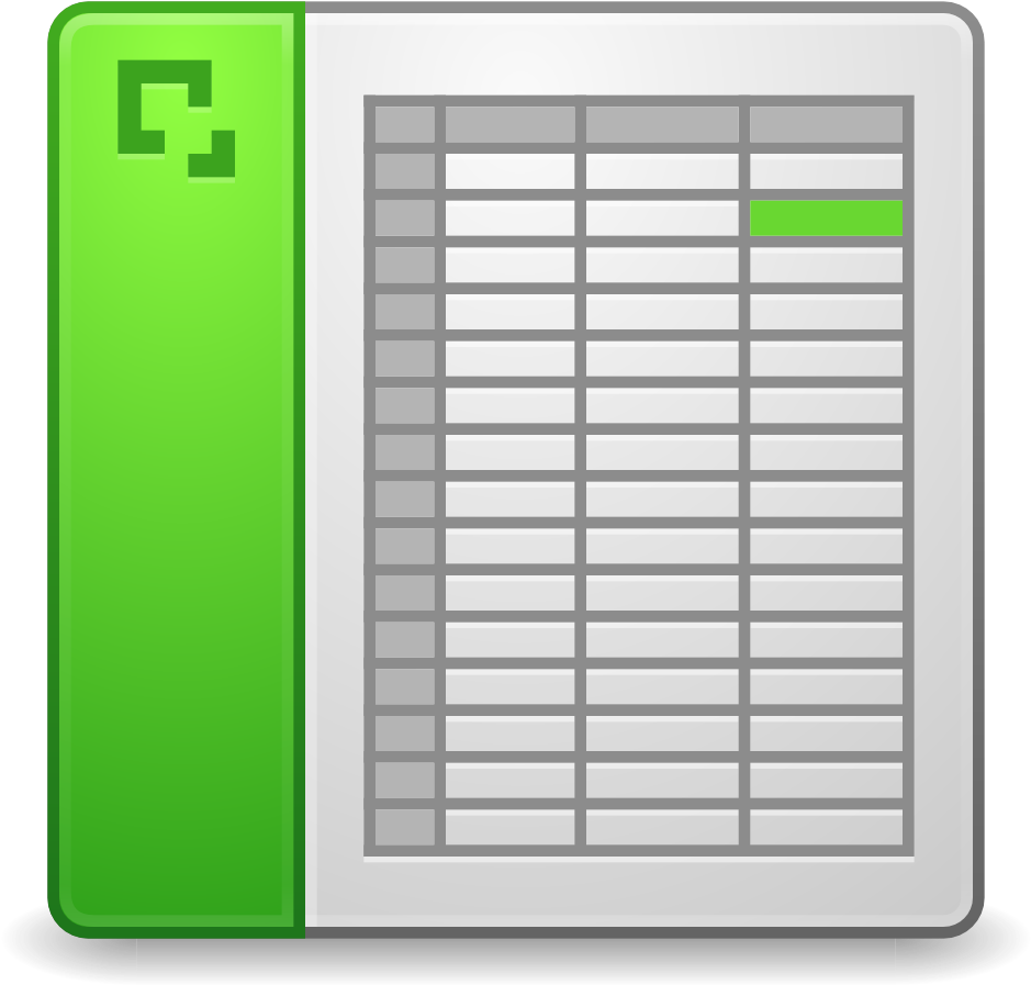 Spreadsheet Icon Graphic PNG Image