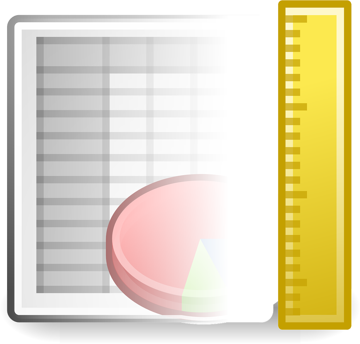 Spreadsheetand Ruler Icon PNG Image