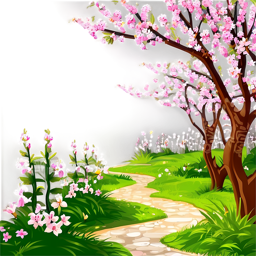 Spring Blossom Pathway Png Lso85 PNG Image