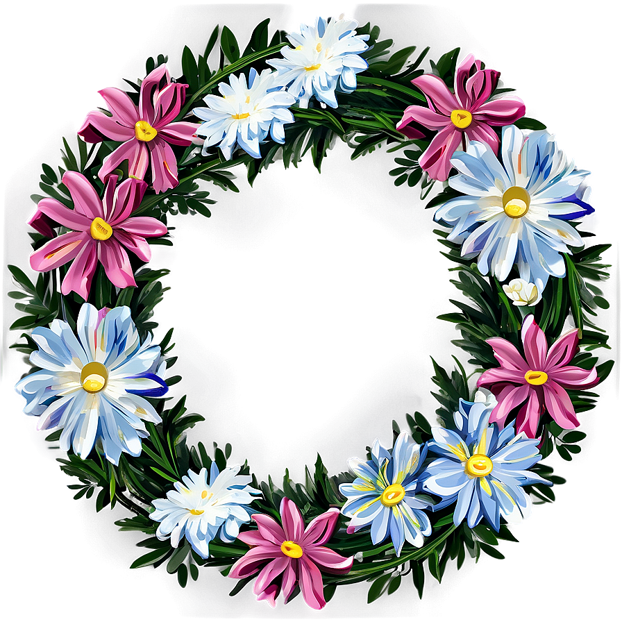 Spring Floral Wreath Png Chx1 PNG Image