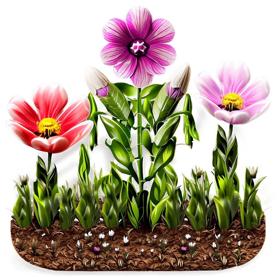 Spring Flower Field Png Opd PNG Image