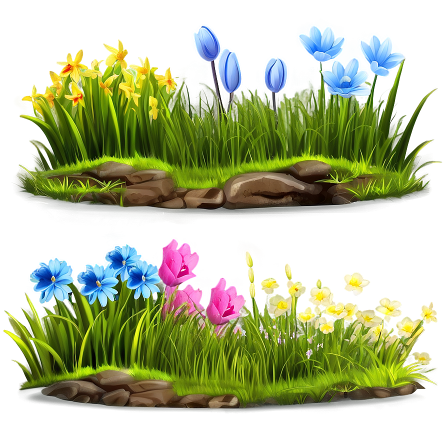 Spring Grass Landscape Png Imh PNG Image