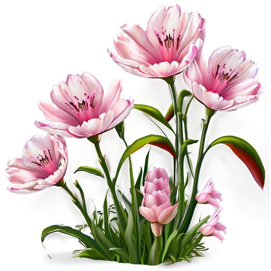 Spring Pink Flowers Png Weu17 PNG Image