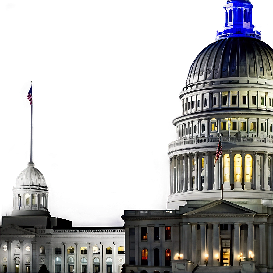 Springfield, Illinois Capitol Night Png 73 PNG Image