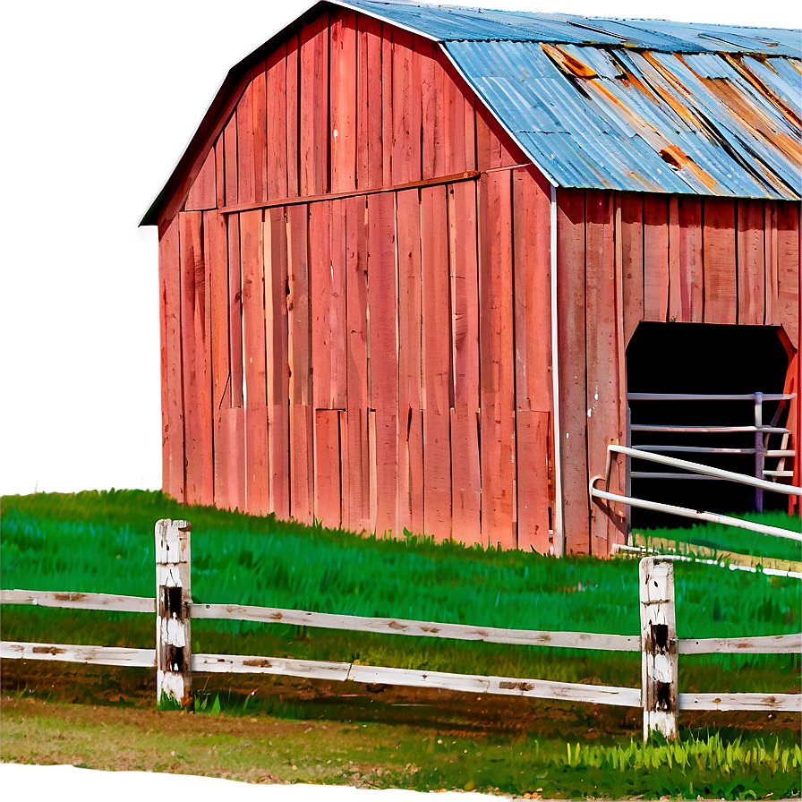 Springtime Barn Landscape Png Hrb PNG Image