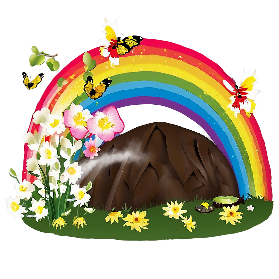 Springtime Rainbow Png Cvc82 PNG Image