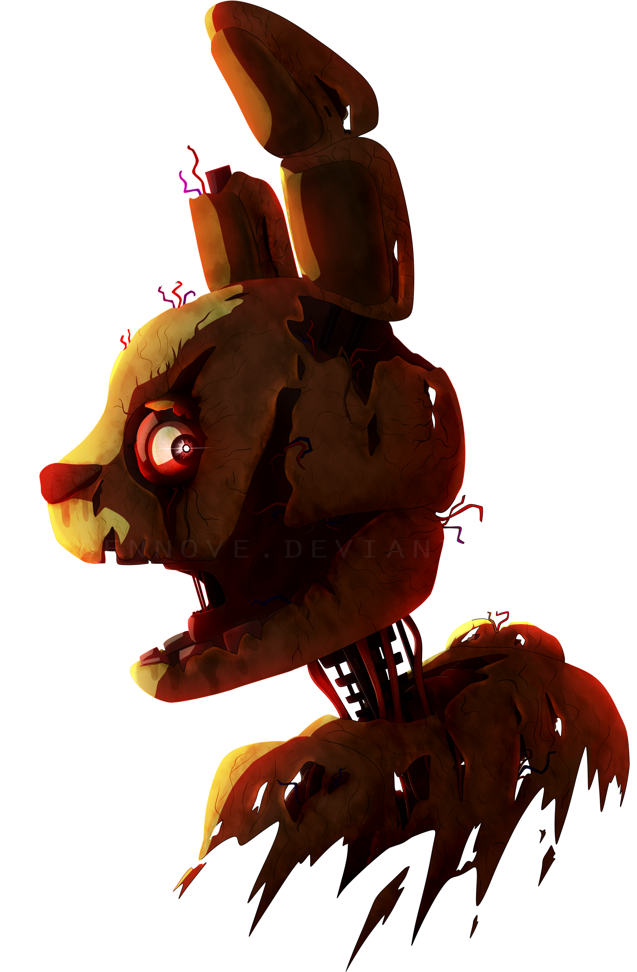 Springtrap F N A F Character Art PNG Image