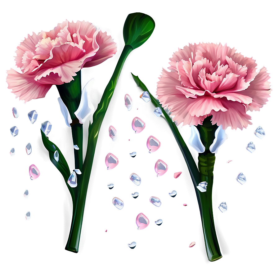 Sprinkled Carnation Petals Png Gvv25 PNG Image