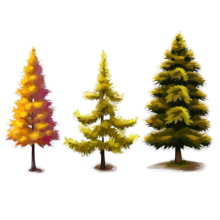 Spruce Tree In Autumn Colors Png 06132024 PNG Image