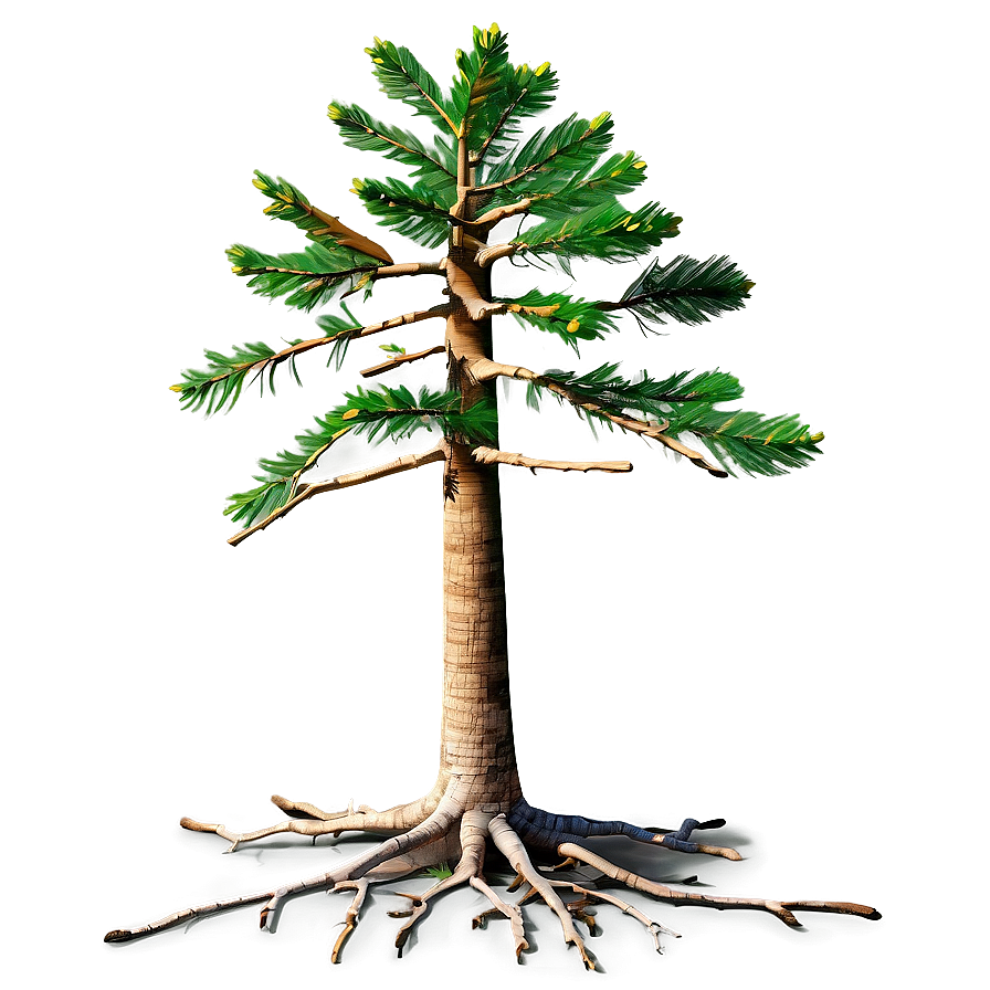 Spruce Tree With Root System Png Adj PNG Image