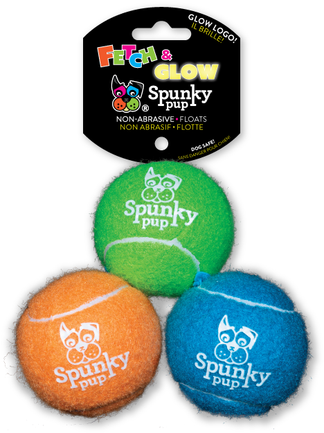 Spunky Pup Fetchand Glow Tennis Balls PNG Image