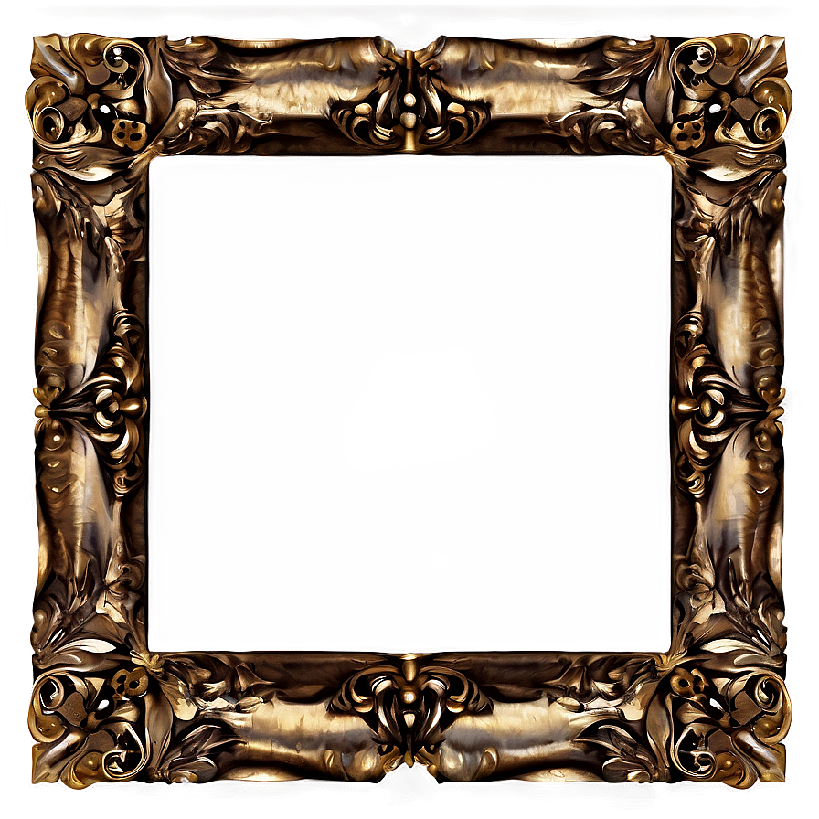 Square Gold Mirror Frame Png Odn47 PNG Image