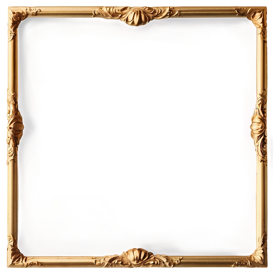 Square Golden Frame Png 05252024 PNG Image