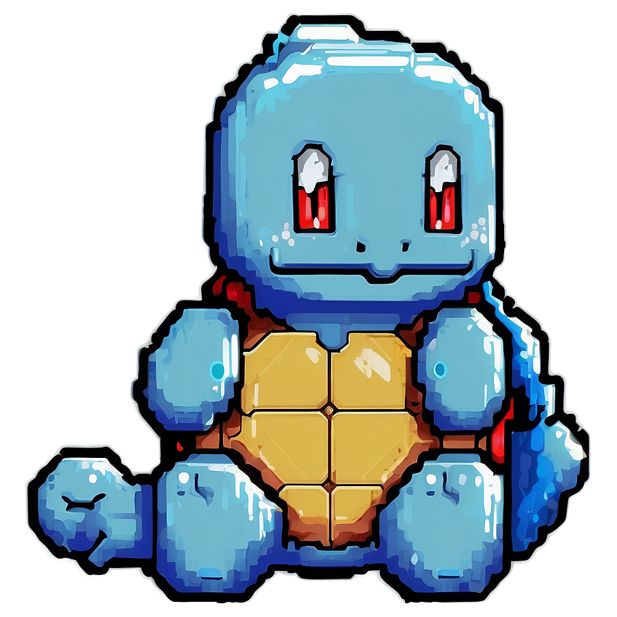 Squirtle Pixel Art Png Emi36 PNG Image