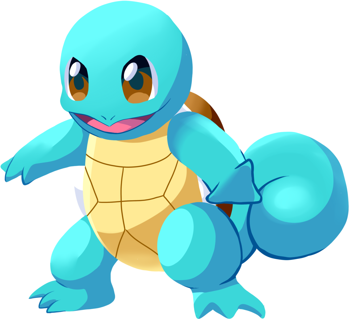 Squirtle Pokemon Character Illustration PNG Image