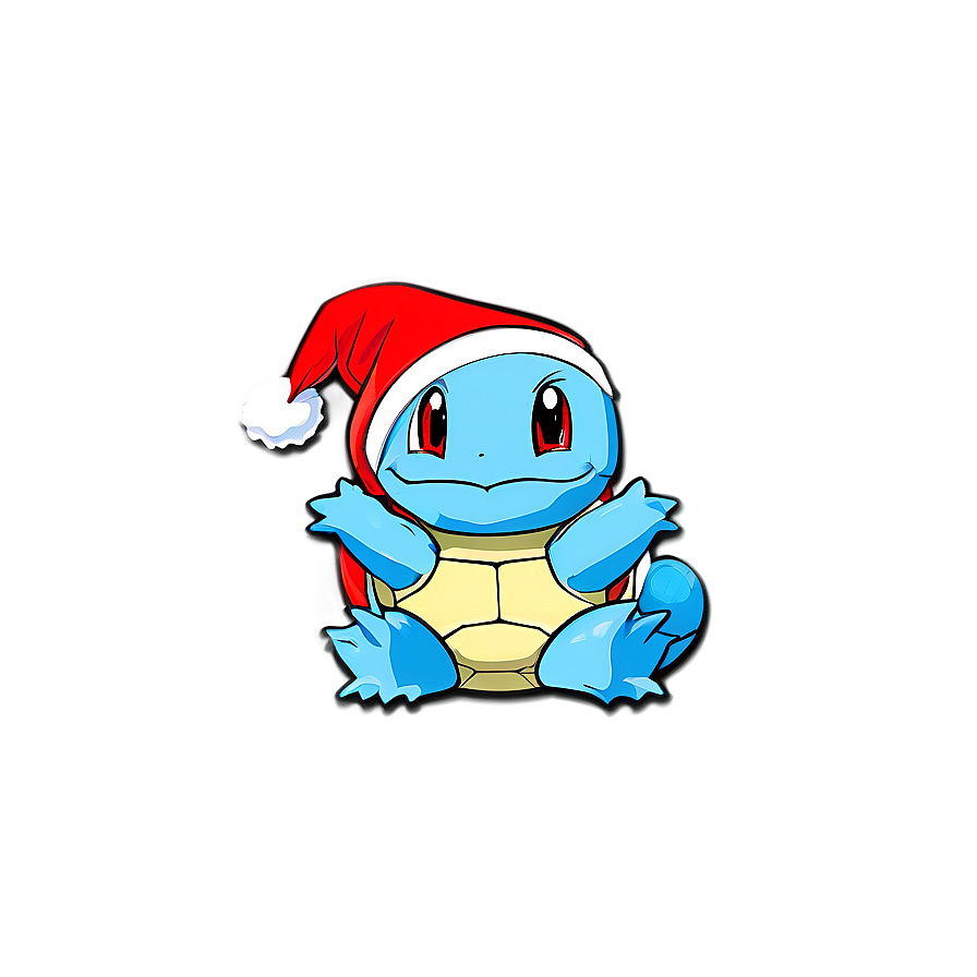 Squirtle With Christmas Hat Png Qmo54 PNG Image