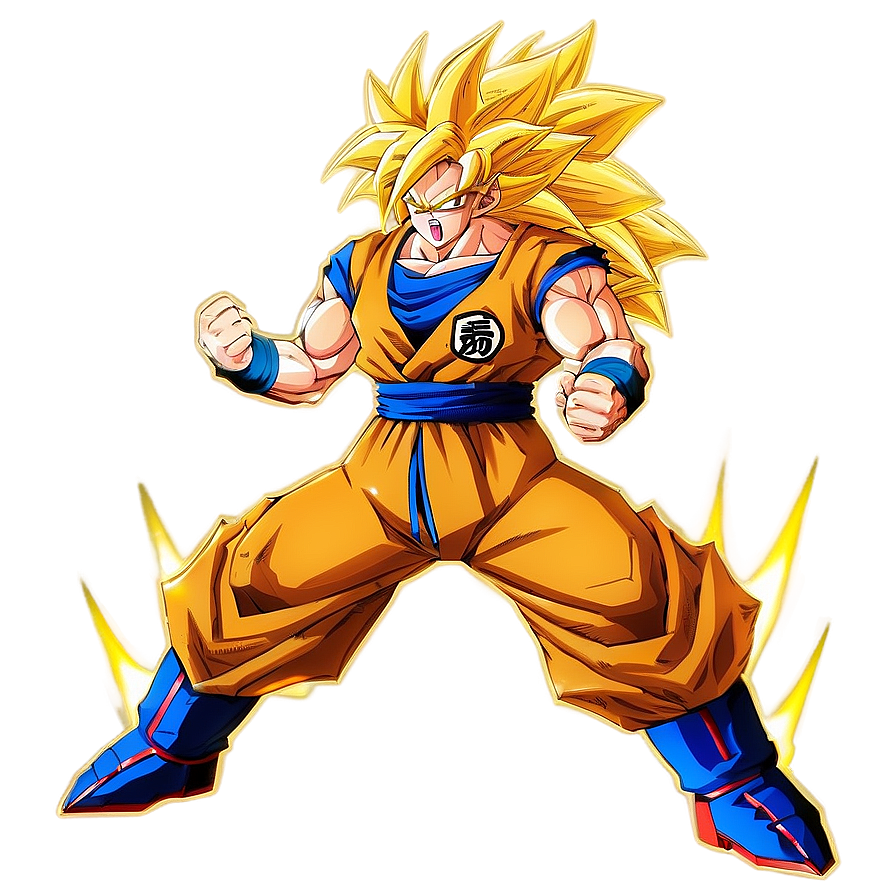 Ssj3 Goku Battle Stance Png Pqf55 PNG Image