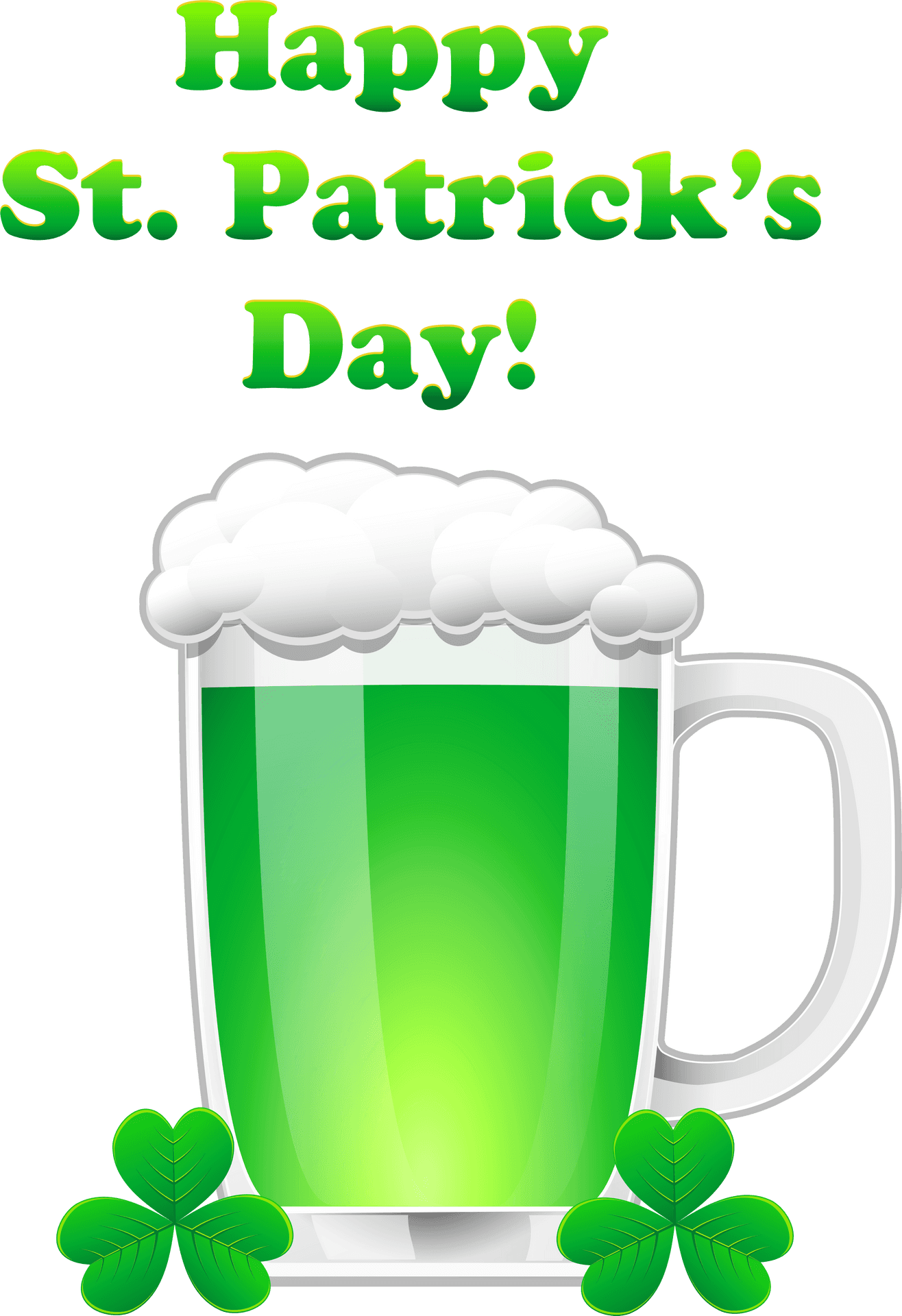 St Patricks Day Green Beer Celebration PNG Image