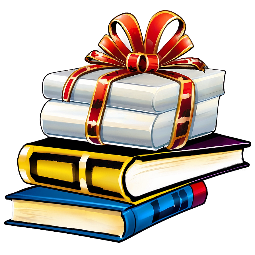 Stack Of Books As Presents Png Mmf9 PNG Image