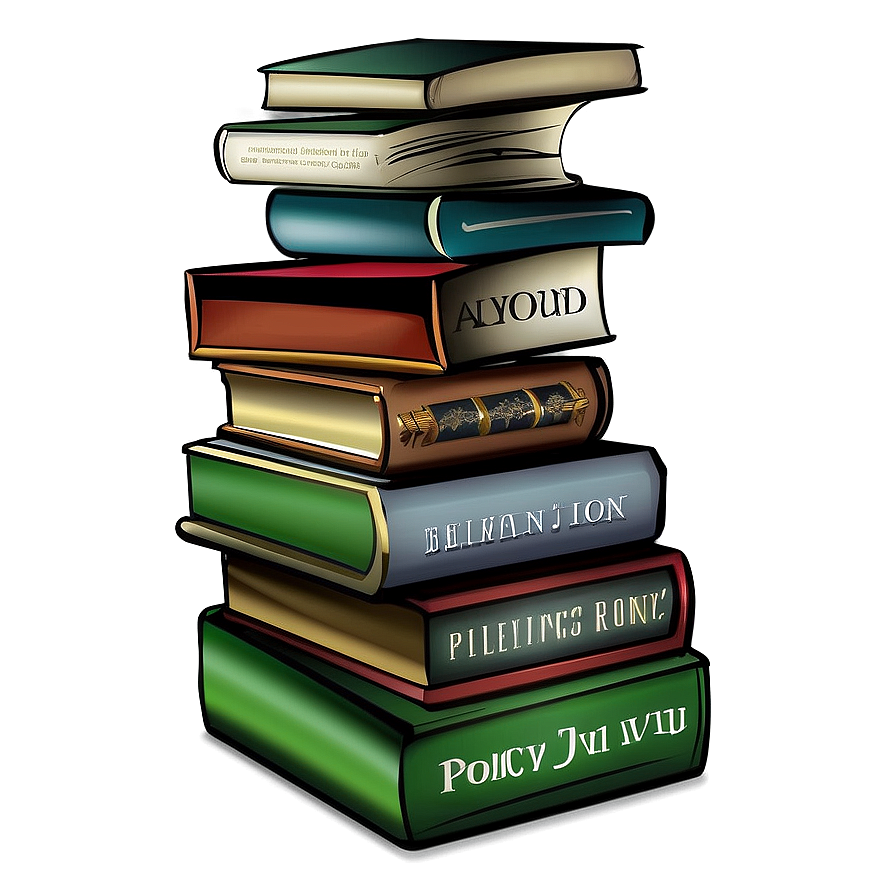 Stack Of Poetry Books Png 05252024 PNG Image