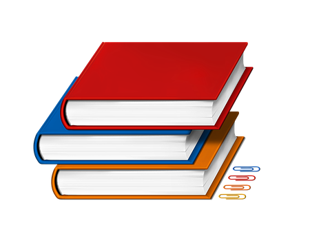 Stacked Books Black Background PNG Image