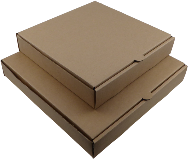 Stacked Brown Pizza Boxes PNG Image