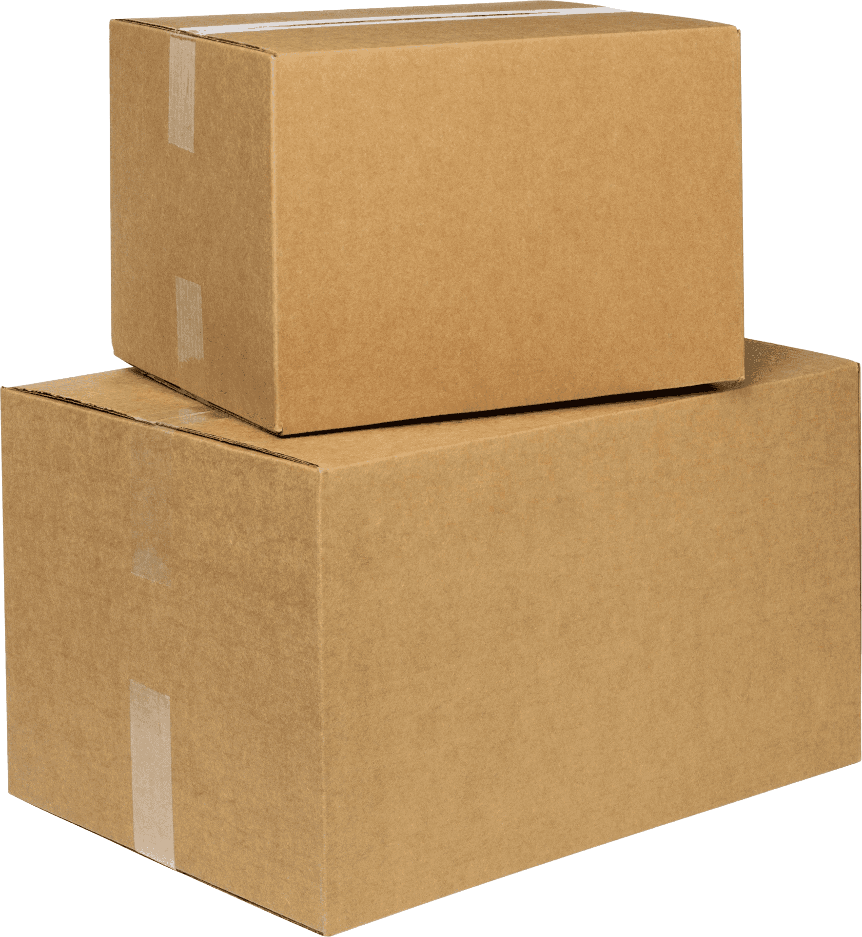 Stacked Cardboard Boxes PNG Image