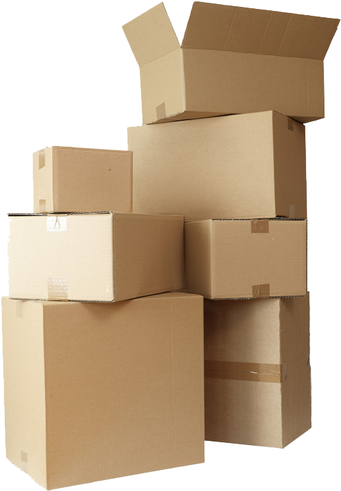 Stacked_ Cardboard_ Shipping_ Boxes PNG Image