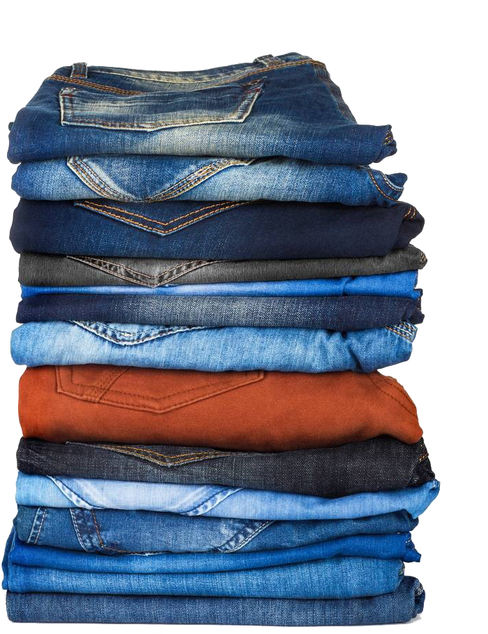 Stacked Denim Jeans Variety PNG Image