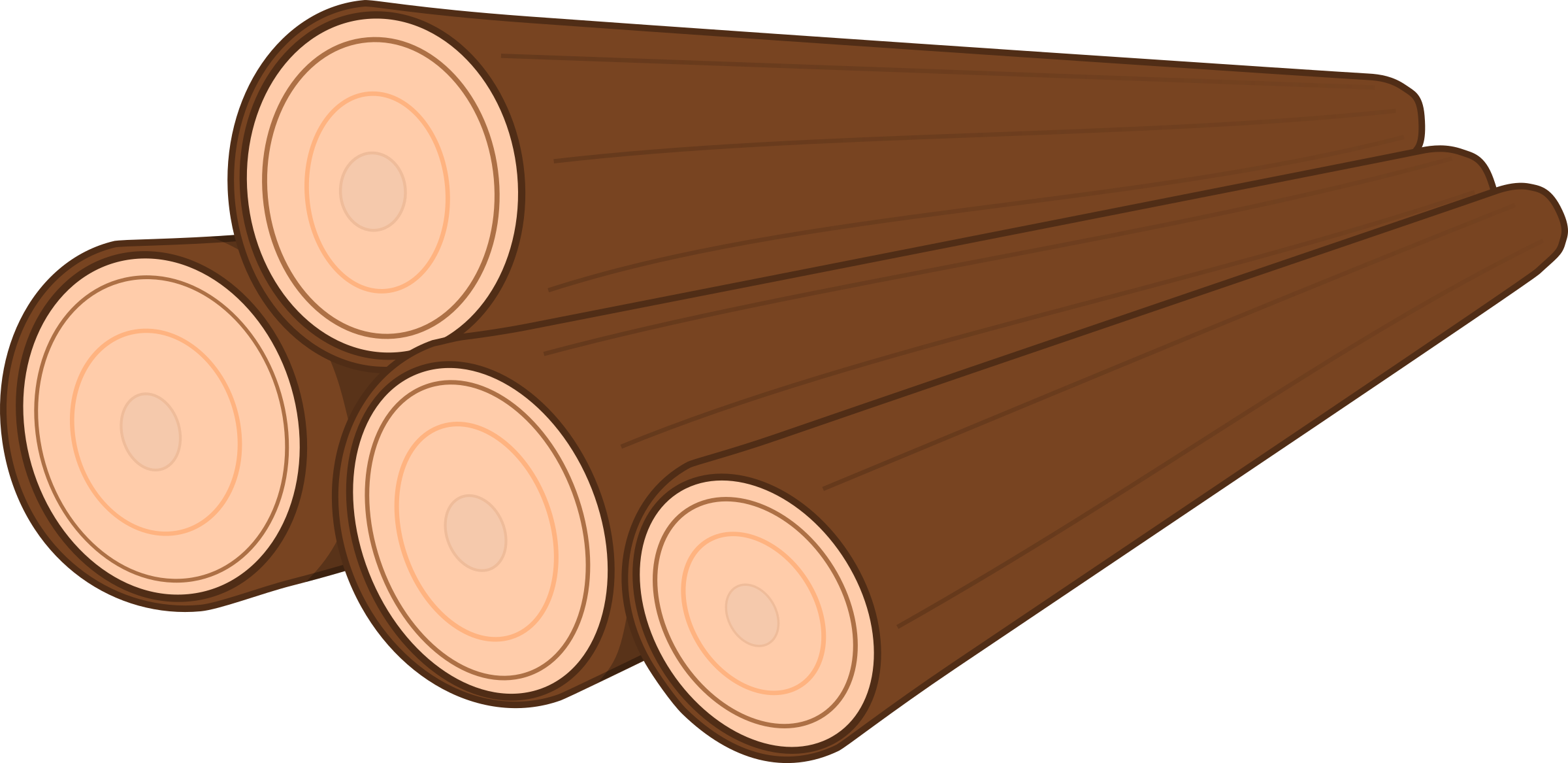 Stacked Logs Illustration PNG Image