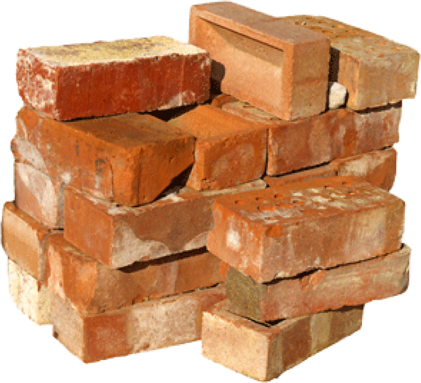 Stacked Red Bricks Construction Materials.png PNG Image