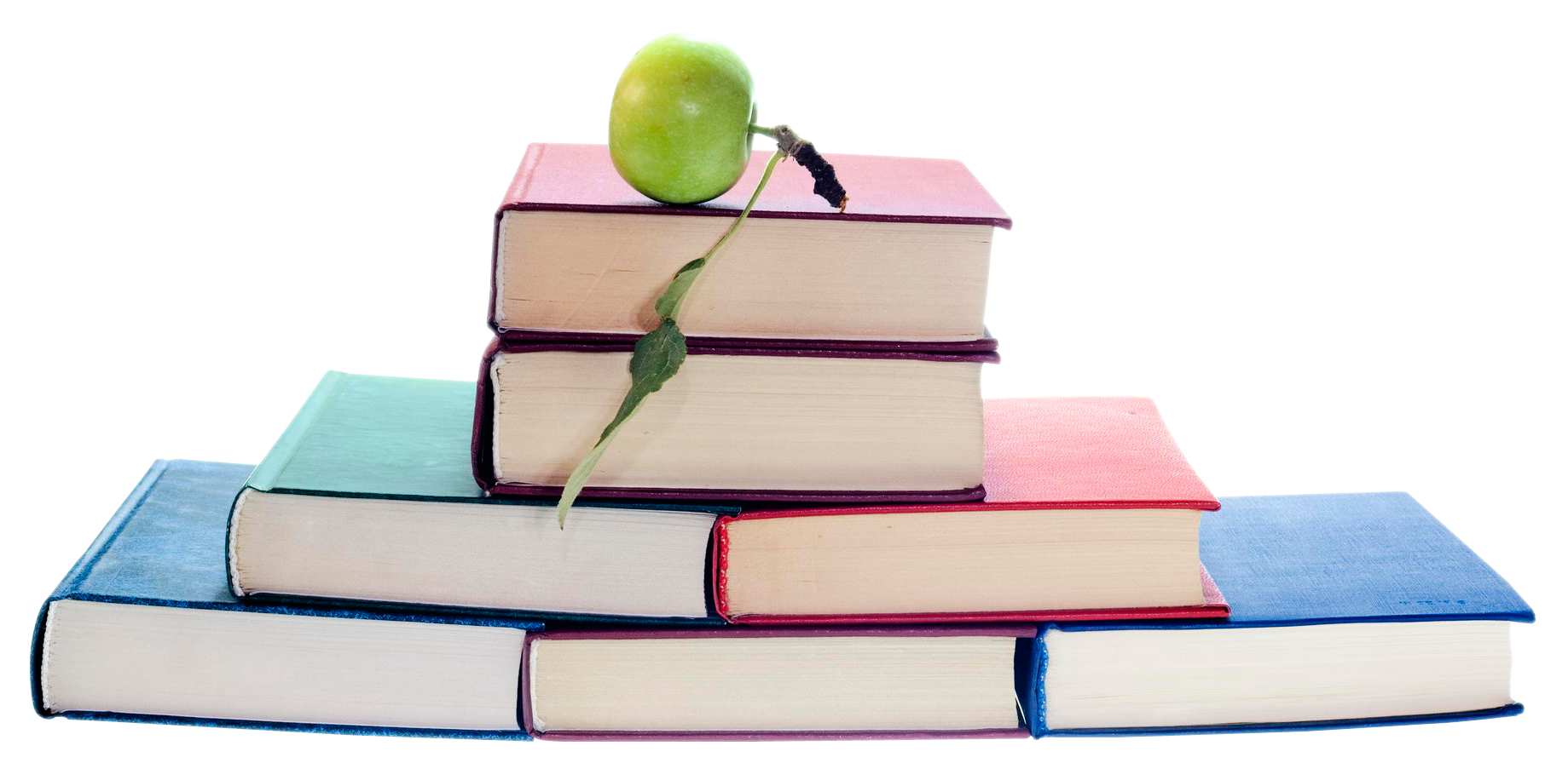 Stackof Bookswith Appleon Top PNG Image