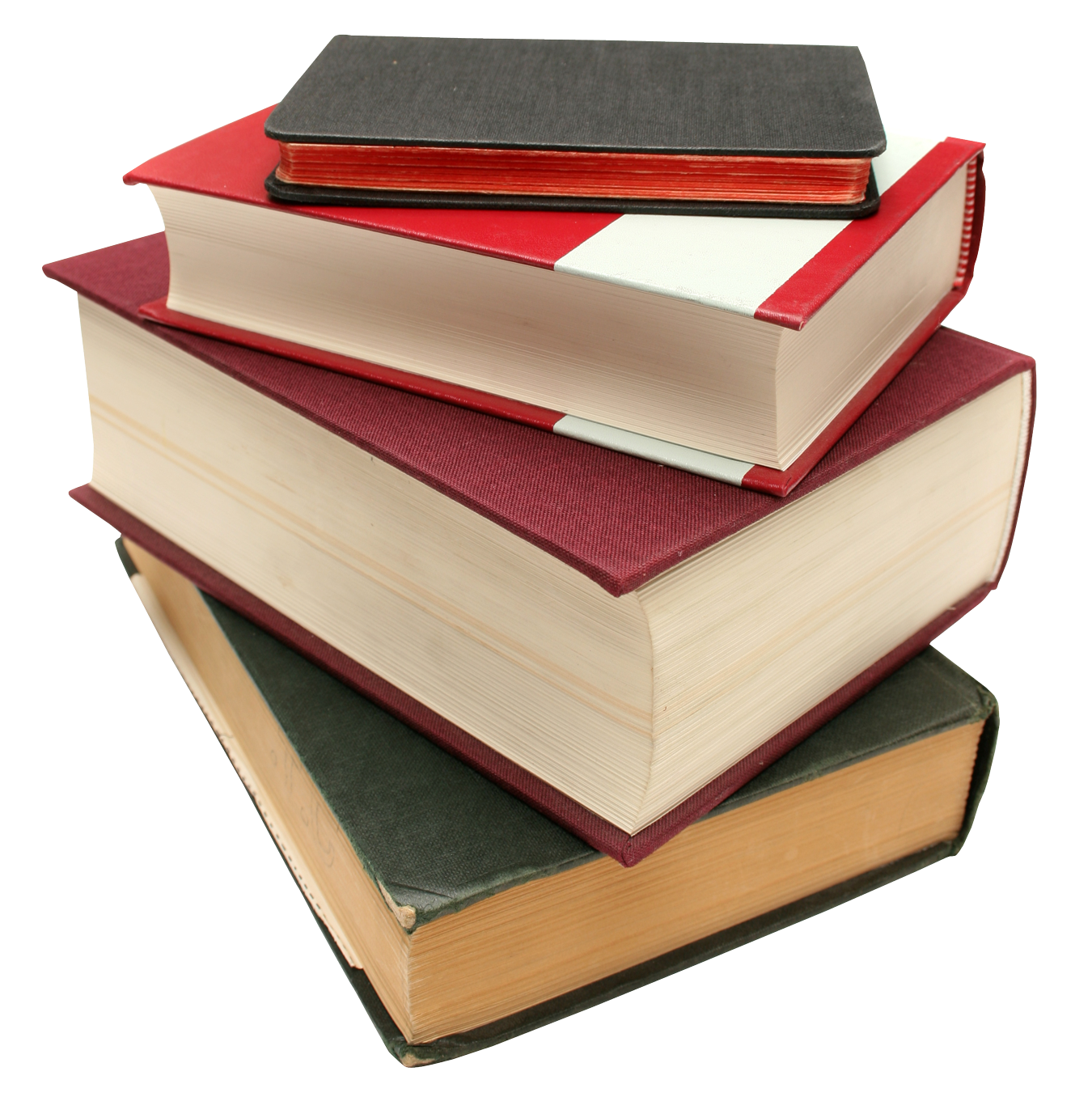 Stackof Bookswith Red Coveron Top PNG Image