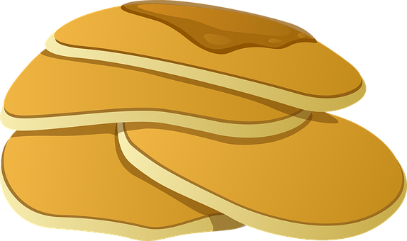 Stackof Pancakeswith Syrup Vector PNG Image