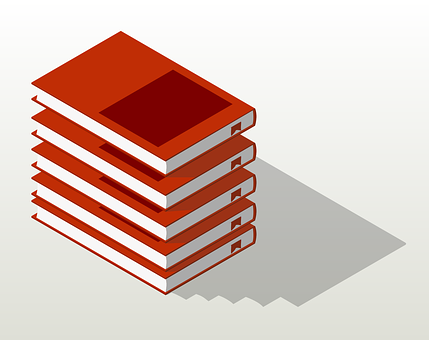 Stackof Red Books Isometric Illustration PNG Image