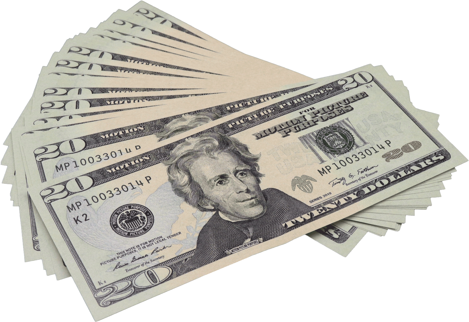 Stackof Twenty Dollar Bills PNG Image