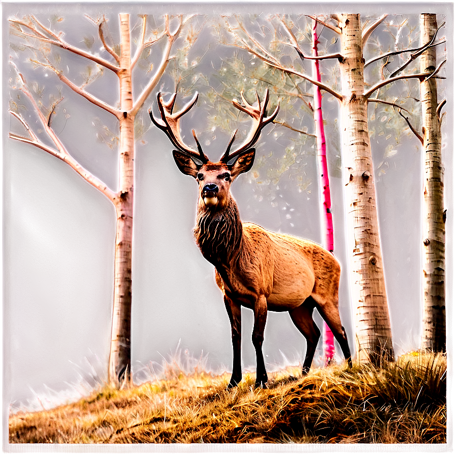 Stag Among Trees Png Crk PNG Image