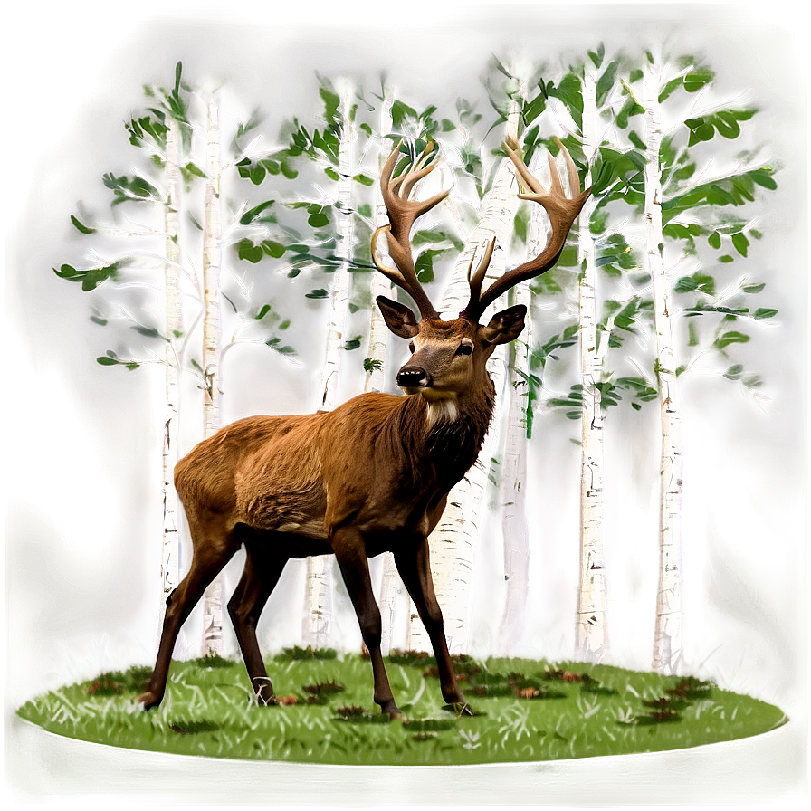 Stag Among Trees Png Qux72 PNG Image