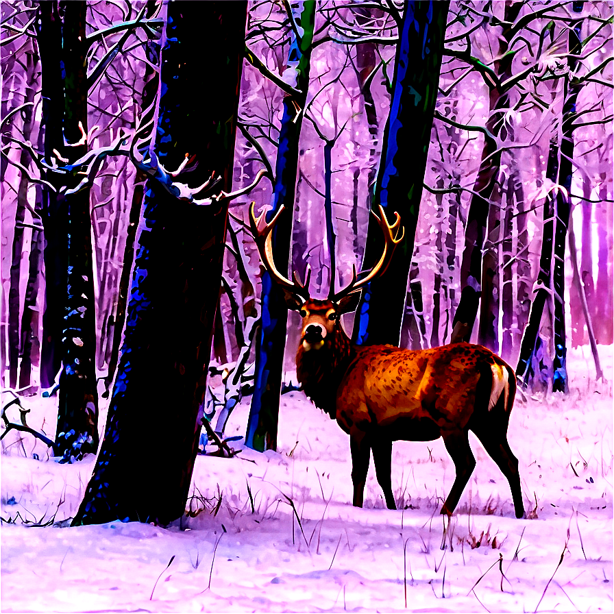 Stag In The Woods Png Epj PNG Image