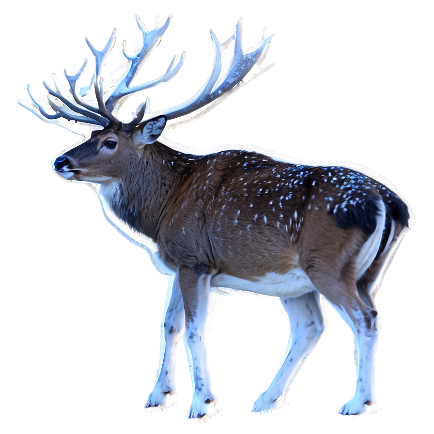 Stag In Winter Wonderland Png Oyg29 PNG Image