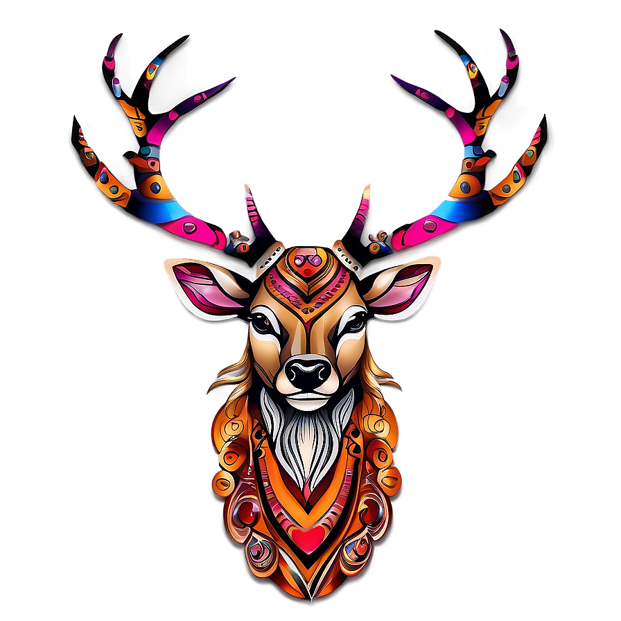 Stag Tattoo Design Png Vde PNG Image