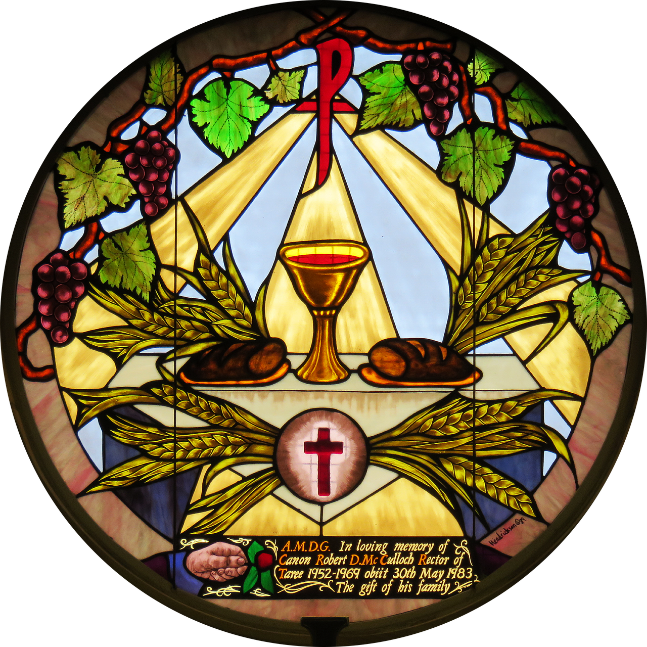 Stained Glass_ Church Eucharist Motif.png PNG Image