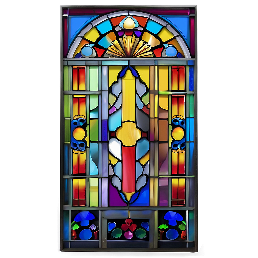 Stained Glass Door Design Png Egm63 PNG Image