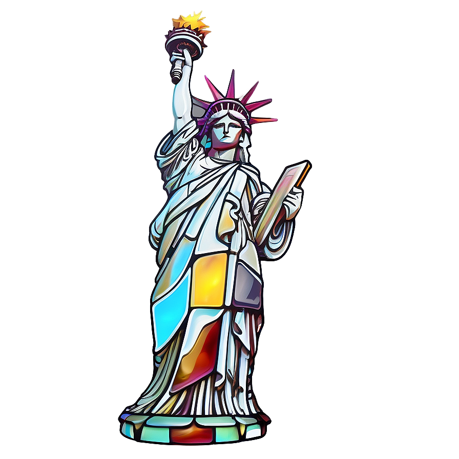 Stained Glass Effect Statue Of Liberty Png 66 PNG Image