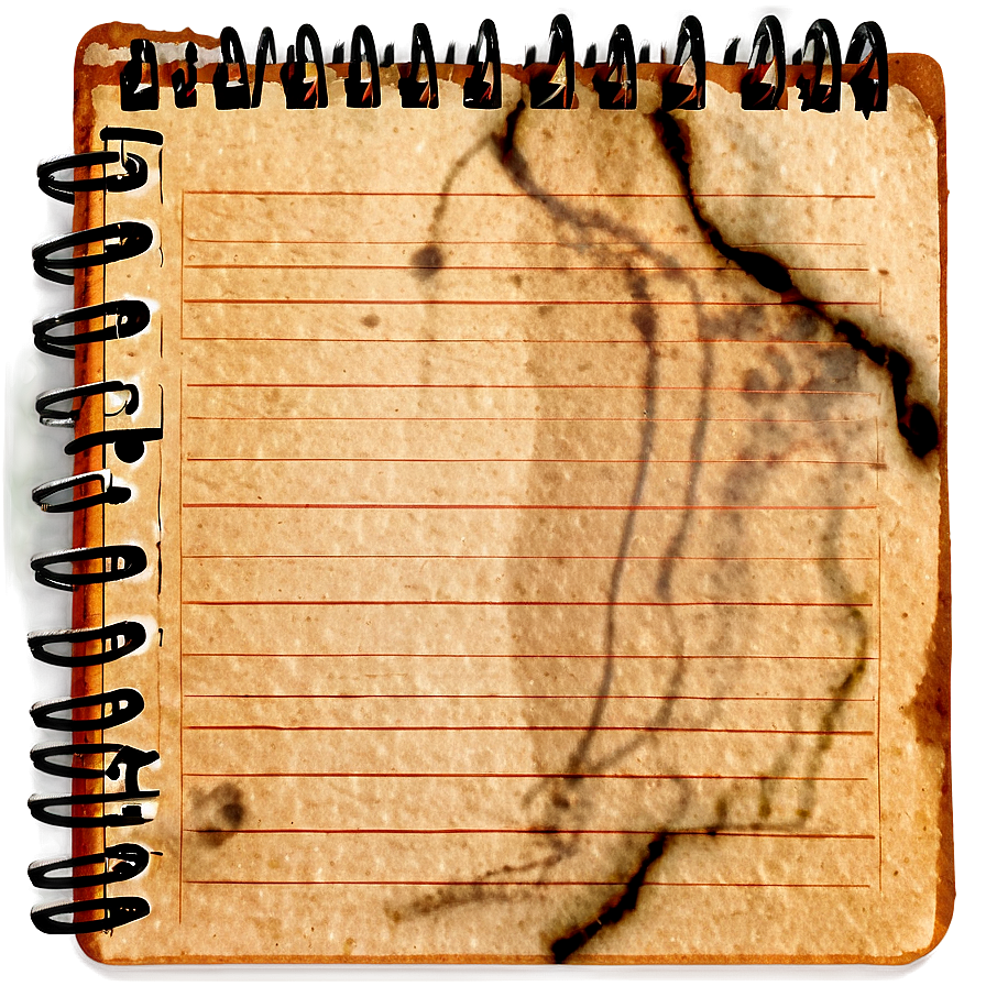 Stained Notebook Paper Png Bga PNG Image