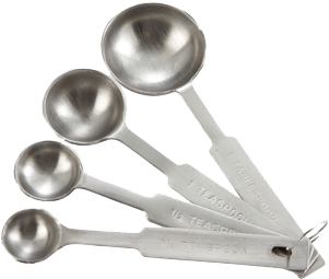 Stainless Steel Measuring Spoons PNG Image