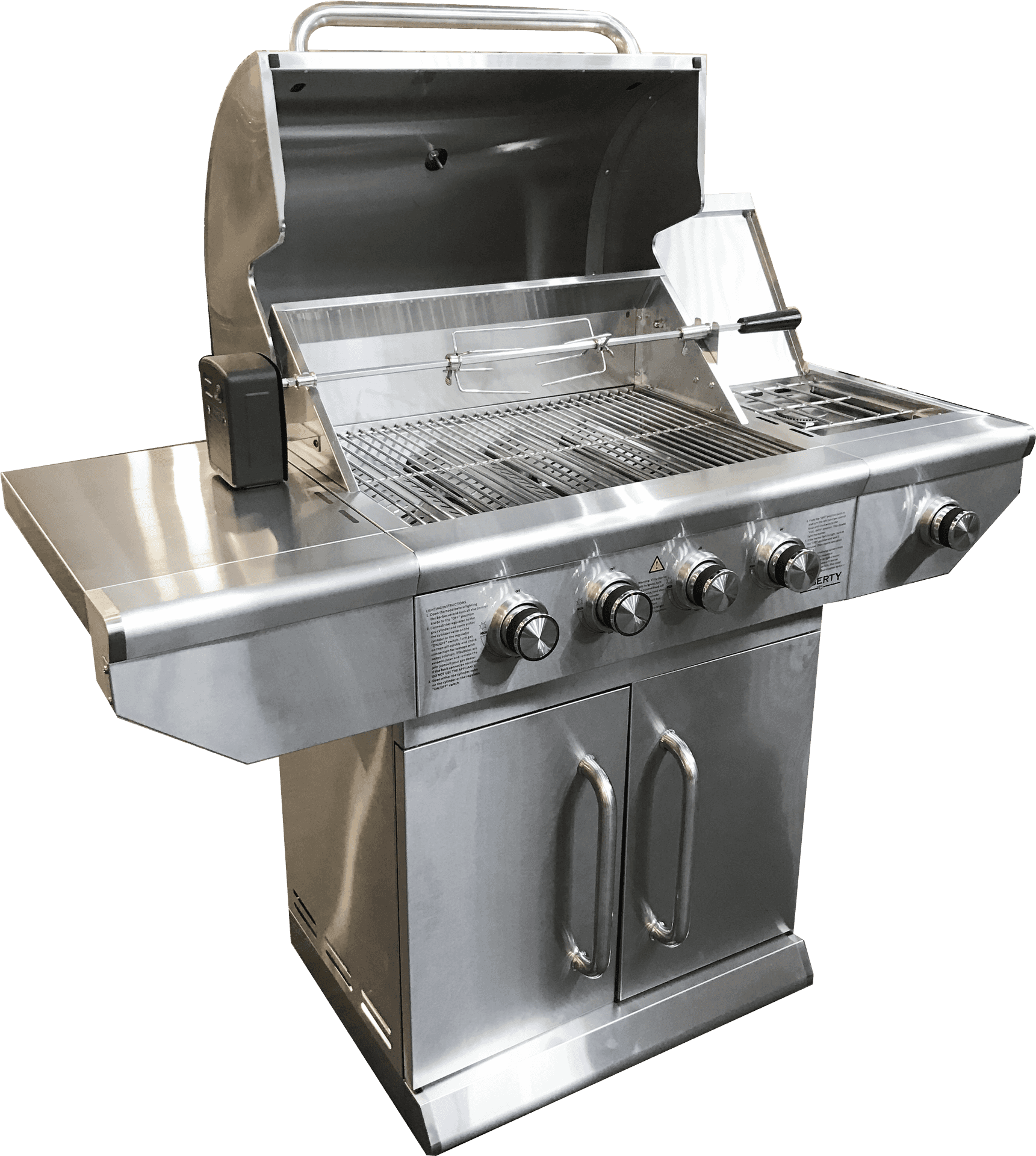 Stainless Steel Outdoor Grill PNG Image