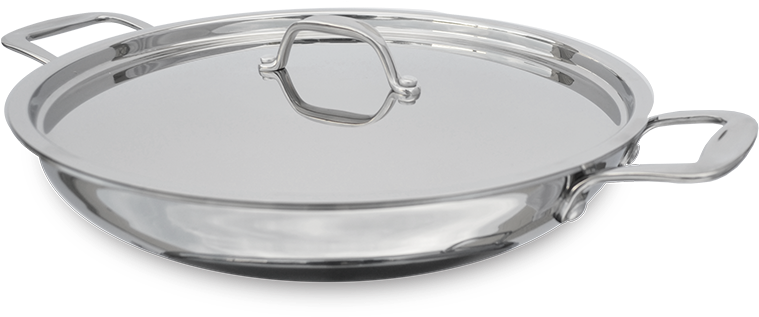 Stainless Steel Paella Pan PNG Image